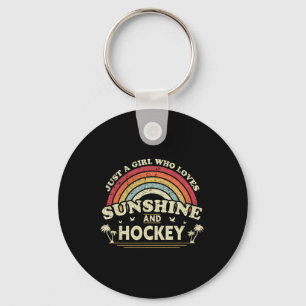 Llavero Hockey . Sólo Un Chica Que Ama El Sol Y El Hockey