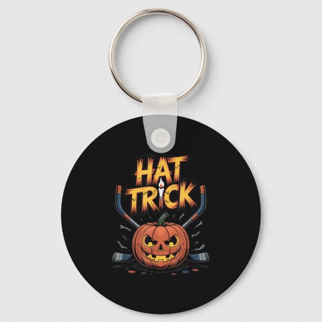 Llavero Hockey Trick Halloween Soky Pumpkin Ice Hockey Hal (Anverso)