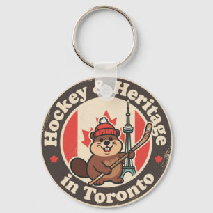 Llavero Hockey y Patrimonio_ Toronto Retro Canadiense