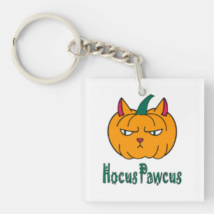 Llavero Hocucus pawcus Halloween calabaza ginger cat magia