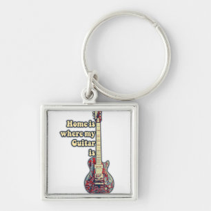 Llavero Hogar es donde está mi guitarra.