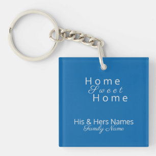 Llavero Hogar personalizado Sweet Home Sky Blue