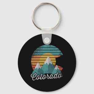 Llavero Hogar Retro Montañas de Colorado Amor Vacaciones F