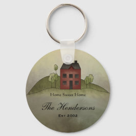 Llavero Hogar Sweet Home Custom Name Keychain