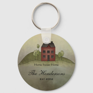 Llavero Hogar Sweet Home Custom Name Keychain