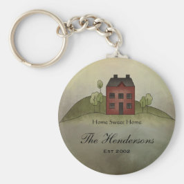Llavero Hogar Sweet Home Custom Name Keychain