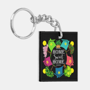 Llavero Hogar Sweet Home Real Estate - See Back Keychain