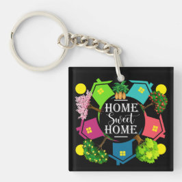 Llavero Hogar Sweet Home Real Estate - See Back Keychain
