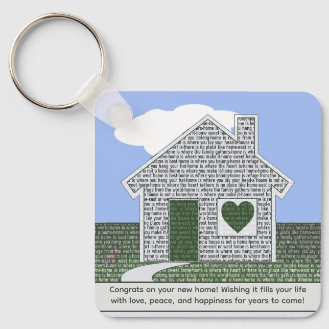 Llavero Hogar y corazón para el nuevo propietario (Anverso)