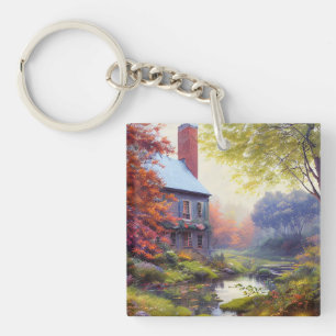 Llavero Hogares/arroyos/bosques/pintura