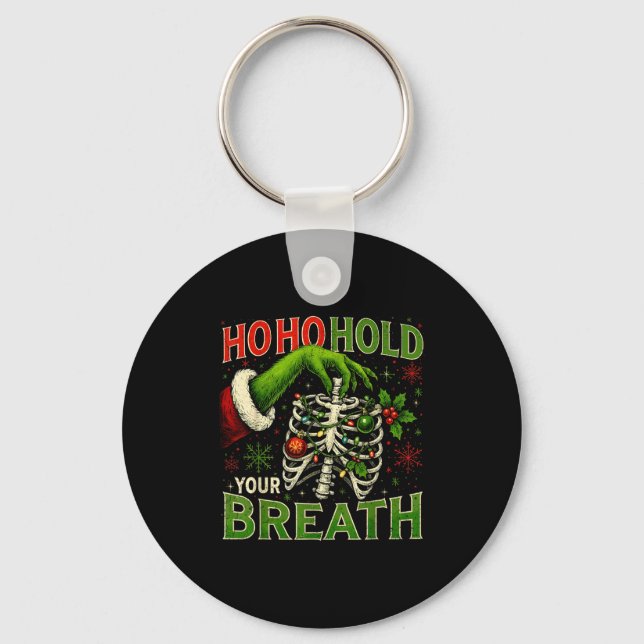 Llavero Hoho Hold Your Breath Funny Nurse Christmas  (Anverso)