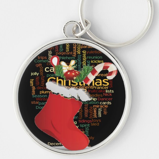 Llavero ¡HoHoHo! Feliz regalo de Navidad y un feliz año nu (Frente)