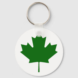 Llavero Hoja de arce DkTransp verde los regalos de Zazzle