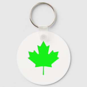 Llavero Hoja de arce LtTransp verde los regalos de Zazzle