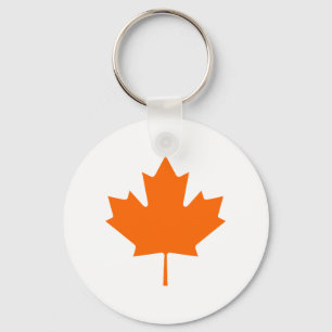 Llavero Hoja de arce OrangeBrTransp los regalos de Zazzle 