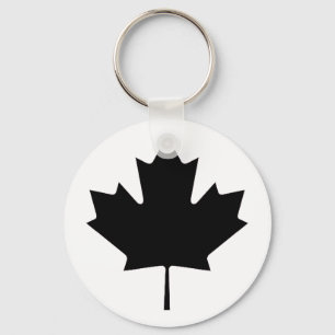 Llavero Hoja de arce Transp negro los regalos de Zazzle de