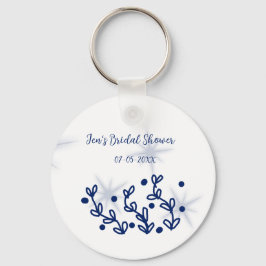 Llavero hoja de estrellas azules lujo real ducha de novia
