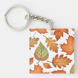 Llavero Hoja de Otoño Sin Costuras