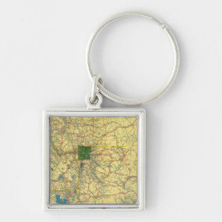 Llavero Hoja de ruta Idaho, Mont, Mapa Wyo