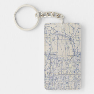 Llavero Hoja de ruta para bicicletas de Wisconsin 2