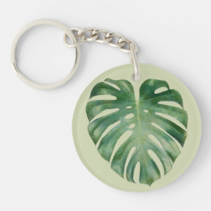 Llavero Hoja Verde Tropical Monstera