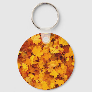 Llavero Hojas de Arce Amarillas de Otoño