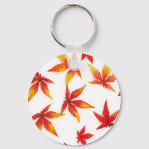 Llavero Hojas de arce de otoño rojas