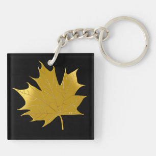 Llavero Hojas de arce dorado