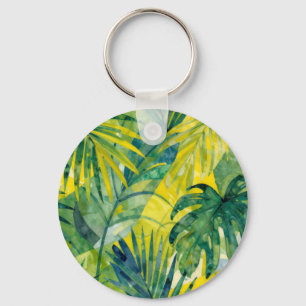 Llavero Hojas de jungla de Monstera de palma tropical