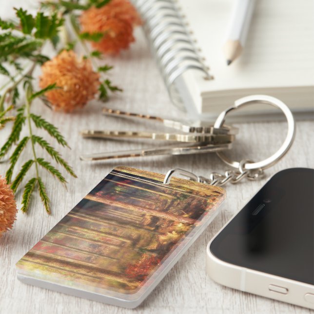 Llavero Hojas de la cadena de claves del oro (Frente Derecha)