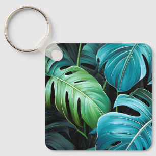 Llavero Hojas de Monstera Botánica Foliaje Tropical de la 