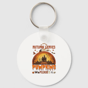 Llavero Hojas de Otoño Calabazas Por Favor Halloween Casa