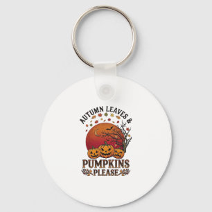 Llavero Hojas de Otoño Calabazas Por Favor Halloween Murci