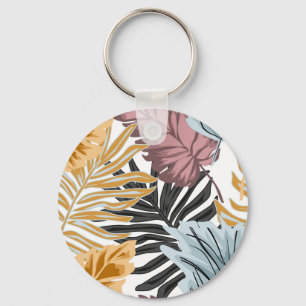 Llavero Hojas de palma, tropicales, botánicas, selvas, bos