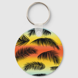 Llavero Hojas de palmeras: patrón sin costura.