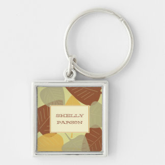 Llavero Hojas dispersas modernas otoño personalizadas