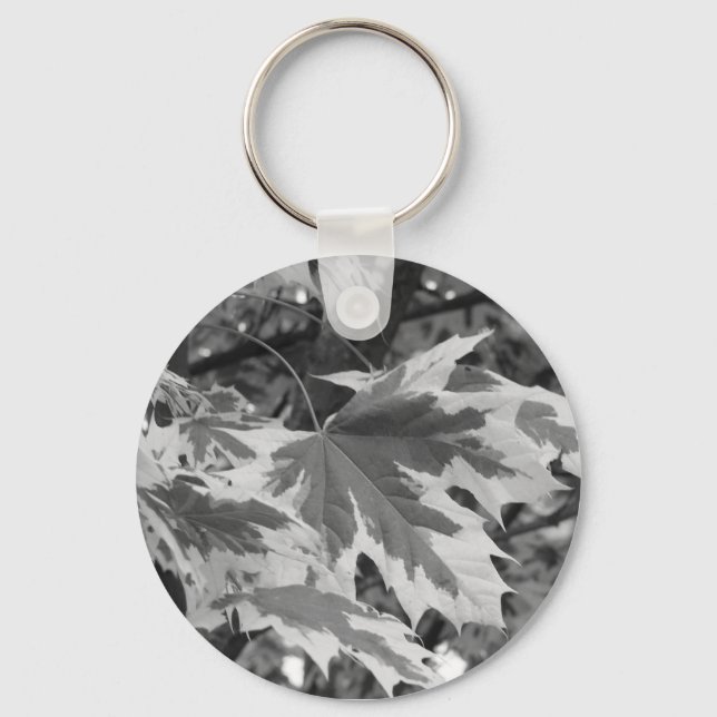 Llavero Hojas en blanco y negro (Anverso)