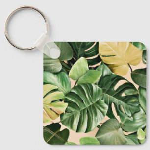 Llavero Hojas florales/hawaianas/tropicales