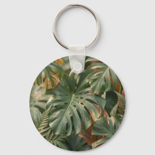 Llavero Hojas Lujuriosas de Monstera Helechos Selva Tropic