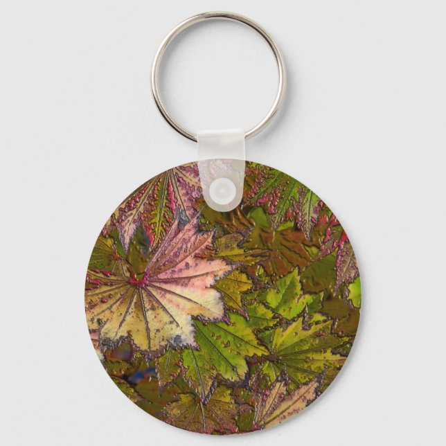 Llavero Hojas otoñales - Keychain (Anverso)