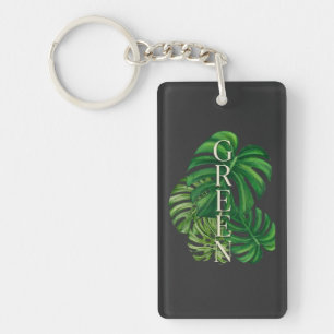 Llavero Hojas verdes de Monstera
