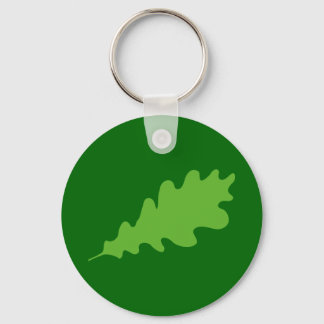 Llavero Hojas verdes, diseño de hojas de roble.