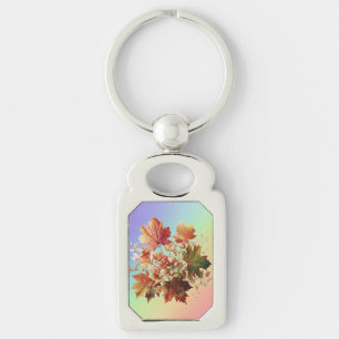 Llavero Hojas y flores de otoño en el arte de Bouquet en o