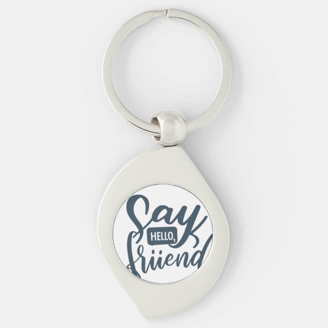 Llavero Hola, Amigo - Swirl Keychain (Anverso)