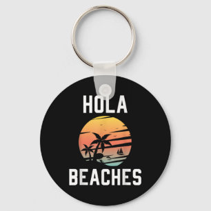 Llavero Hola Beaches Palm Tree Sunset Funny Beach Vacacion