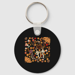 Llavero Hola Caída Stethoscope Enfermera Boho Floral Healt