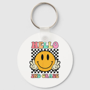 Llavero Hola Cara Sonriente Hippie de 2do Grado Ck De Regr