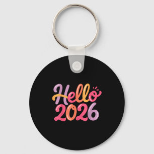 Llavero Hola Celebración del Año Nuevo 2026 Divertido Colo
