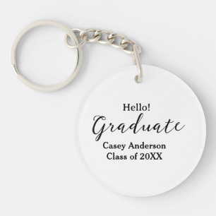 Llavero Hola clase de graduados de 20XX nombre felicitacio