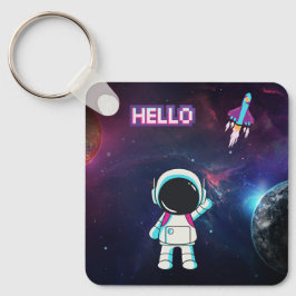 Llavero Hola desde el espacio.